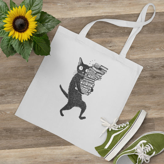 Overbooked Cat Tote Bag
